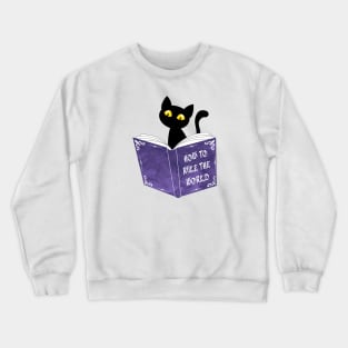 Funny Cat Reading Crewneck Sweatshirt